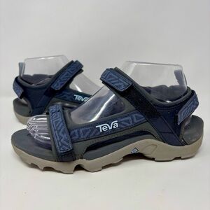 TEVA Tanza Blue Strappy Open Toe Sandals Hiking Waterproof Quick Dry UK 5 / W 7